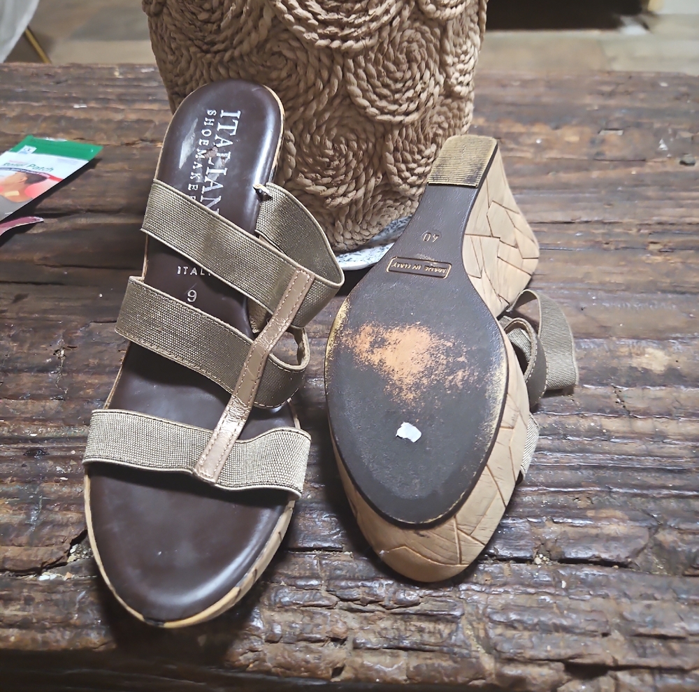 Italian Shoemakers Women's Brown and Tan Sandals